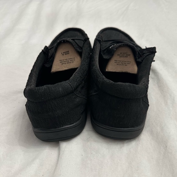 Whitin Men's Wide Minimalist Canvas Barefoot Slip-on Loafers Size 9 Black - Picture 2 of 5